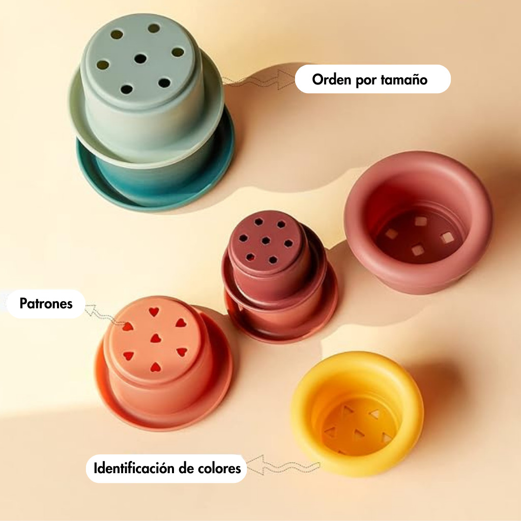 Mini vasitos apilables