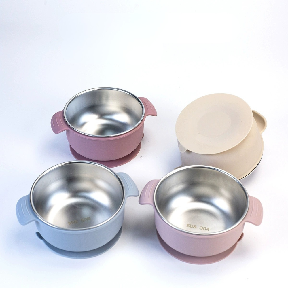 Bundle Hora de Comer · Inox + Silicona · x4