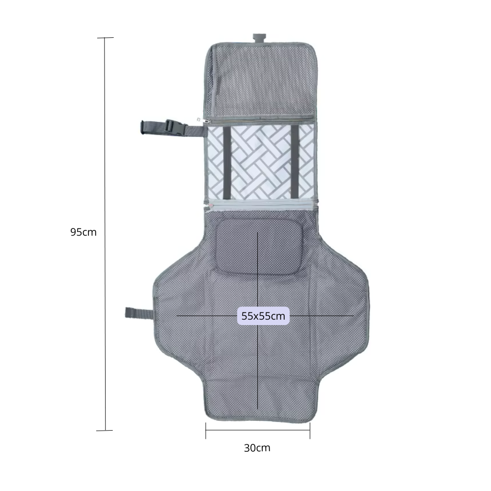 Cambiador impermeable y portátil con cierre broche