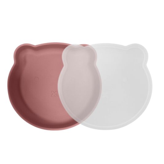 Plato con tapa y succión Bear