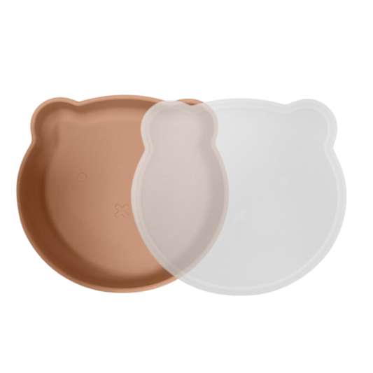 Plato con tapa y succión Bear