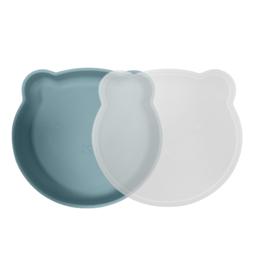 Plato con tapa y succión Bear