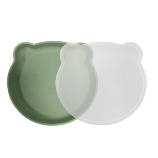 Plato con tapa y succión Bear