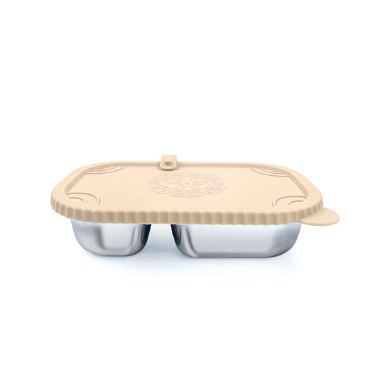 Lunch box 2-section (500ml) · Inox + Silicona