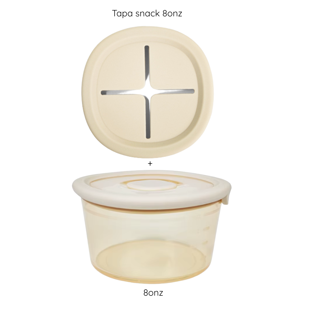 Contenedor 8onz + tapa snack anti-caída