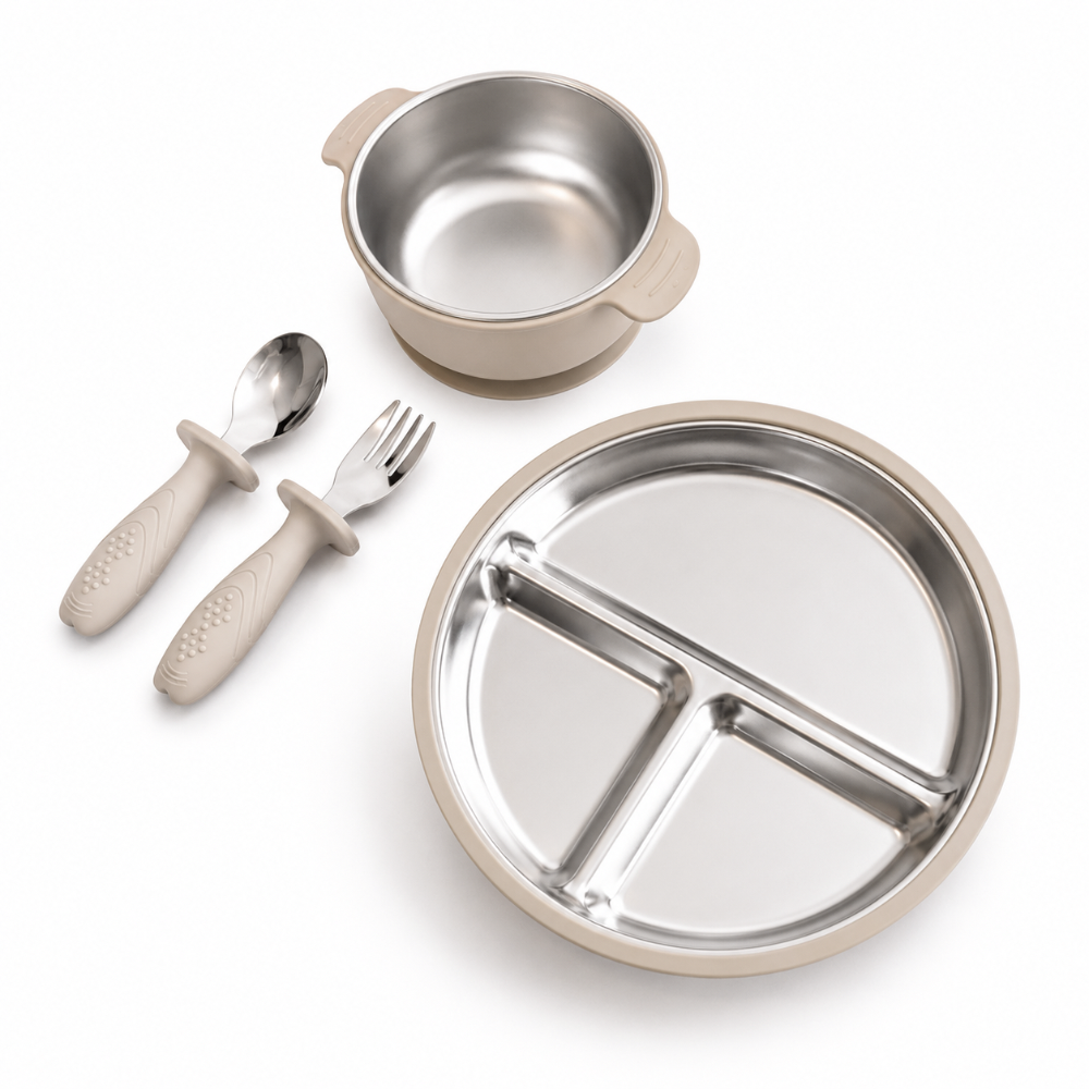 Bundle Hora de Comer · Inox + Silicona · x4