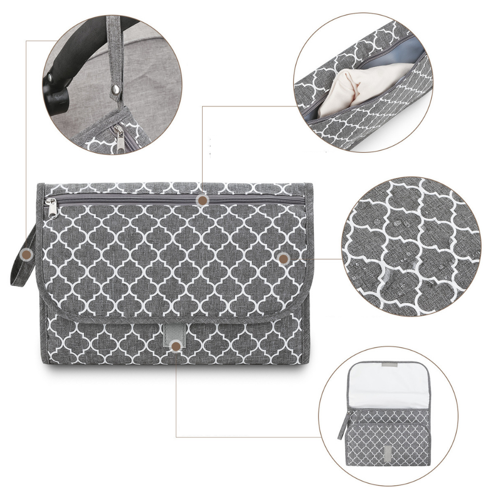 Cambiador impermeable y portátil con cierre velcro