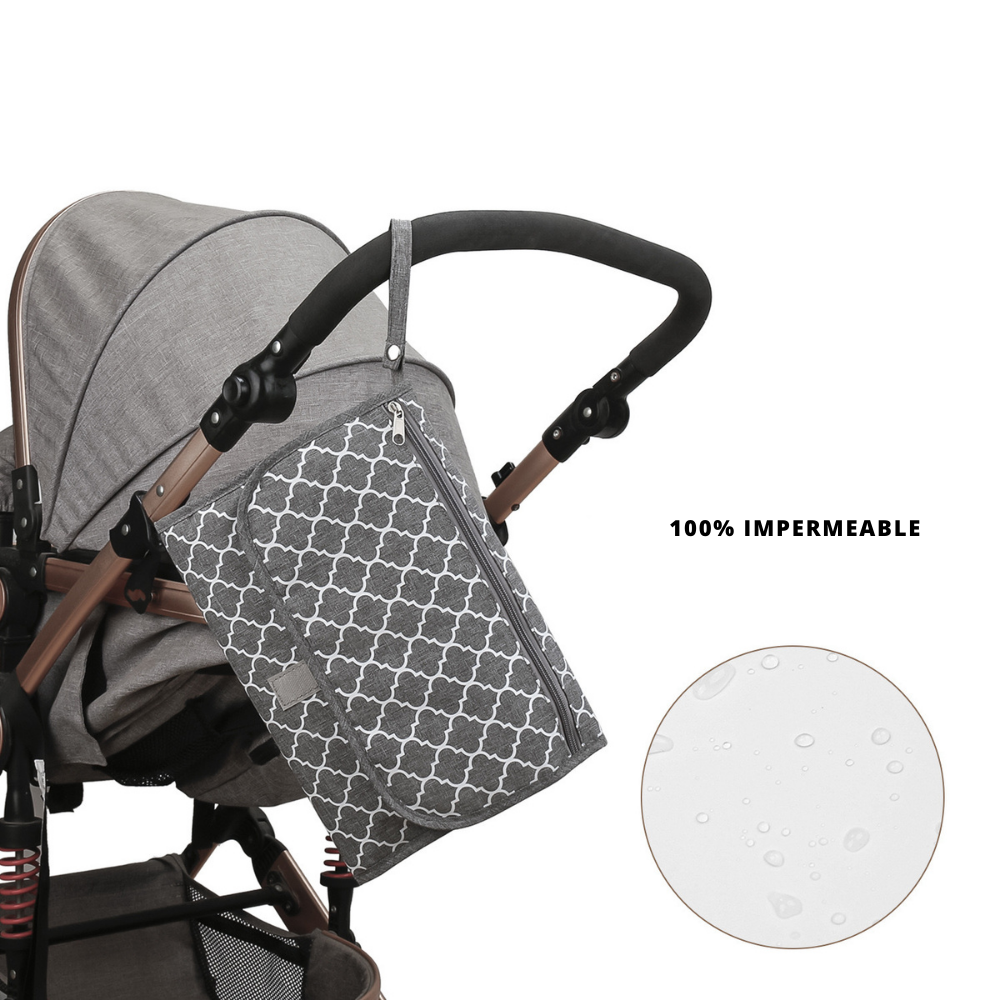 Cambiador impermeable y portátil con cierre velcro