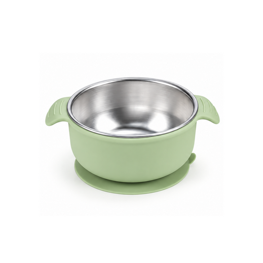Bowl con succión · Inox + Silicona
