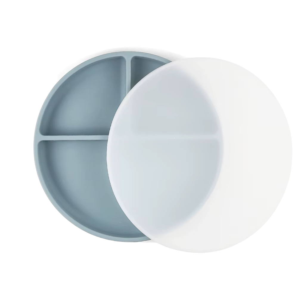 Plato con divisiones, tapa y succión