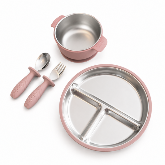 Bundle Hora de Comer · Inox + Silicona · x4