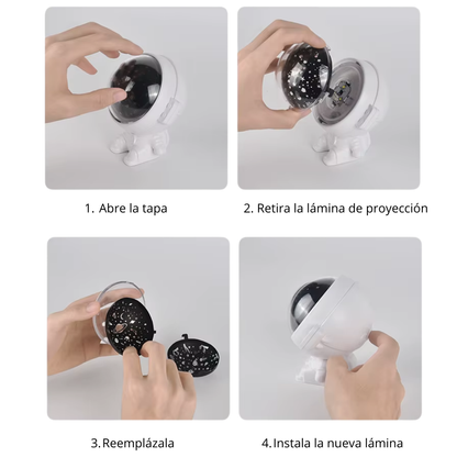 Lámpara Proyector Astronauta - Blanco
