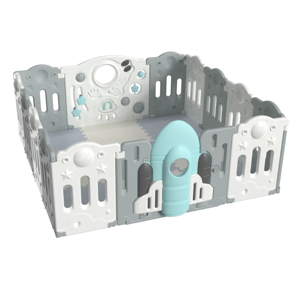 Corral Rocket 14 paneles - Gray & White