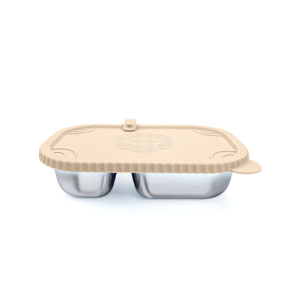 Lunch box 3-section (500ml) · Inox + Silicona