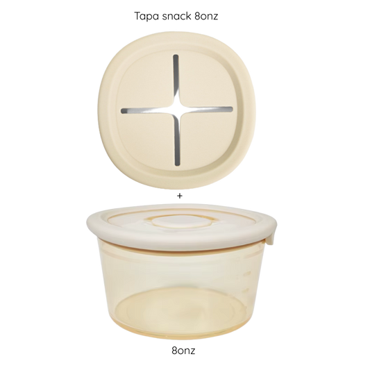 Contenedor 8onz + tapa snack anti-caída