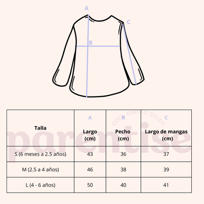 Babero/Mandil Impermeable Manga Larga