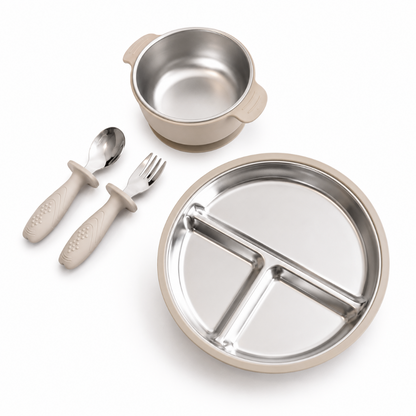 Bundle Hora de Comer · Inox + Silicona · x4