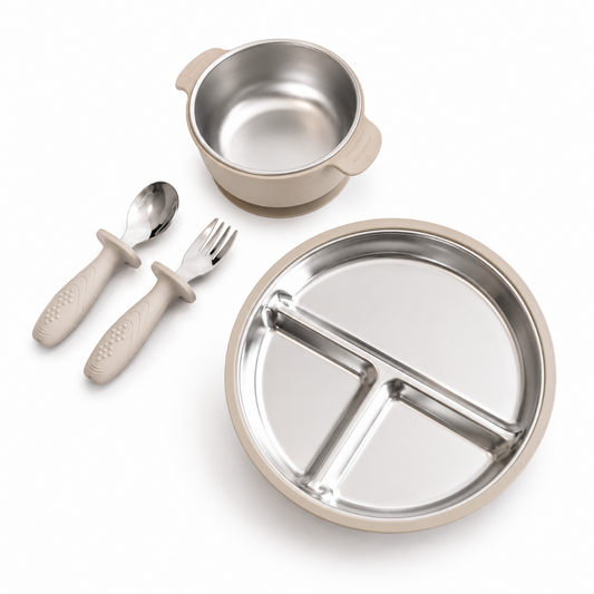 Bundle Hora de Comer · Inox + Silicona · x4