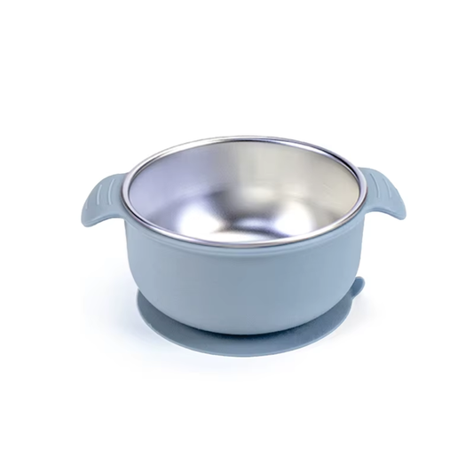 Bowl de acero inoxidable con divisiones y succión de silicona