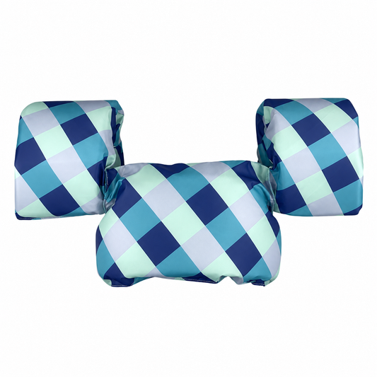 Chaleco Flotador con Mangas Gingham (2-6A)