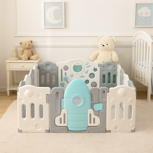 Corral Rocket 14 paneles - Gray & White