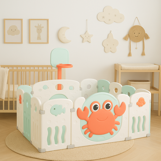 Corral Ocean 14 paneles - Mint & White