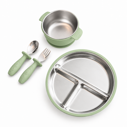 Bundle Hora de Comer · Inox + Silicona · x4