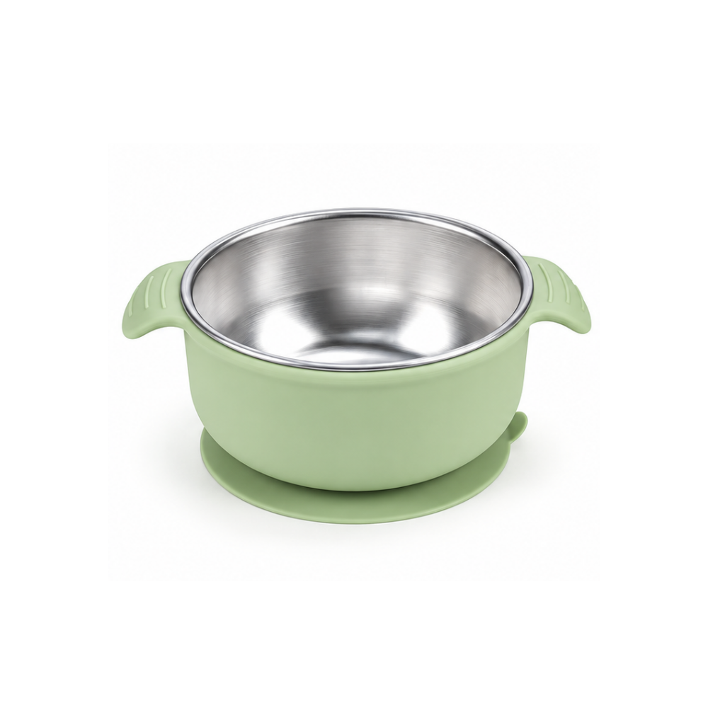 Bowl con succión · Inox + Silicona