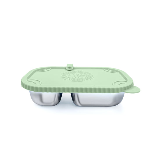 Lunch box 2-section (500ml) · Inox + Silicona